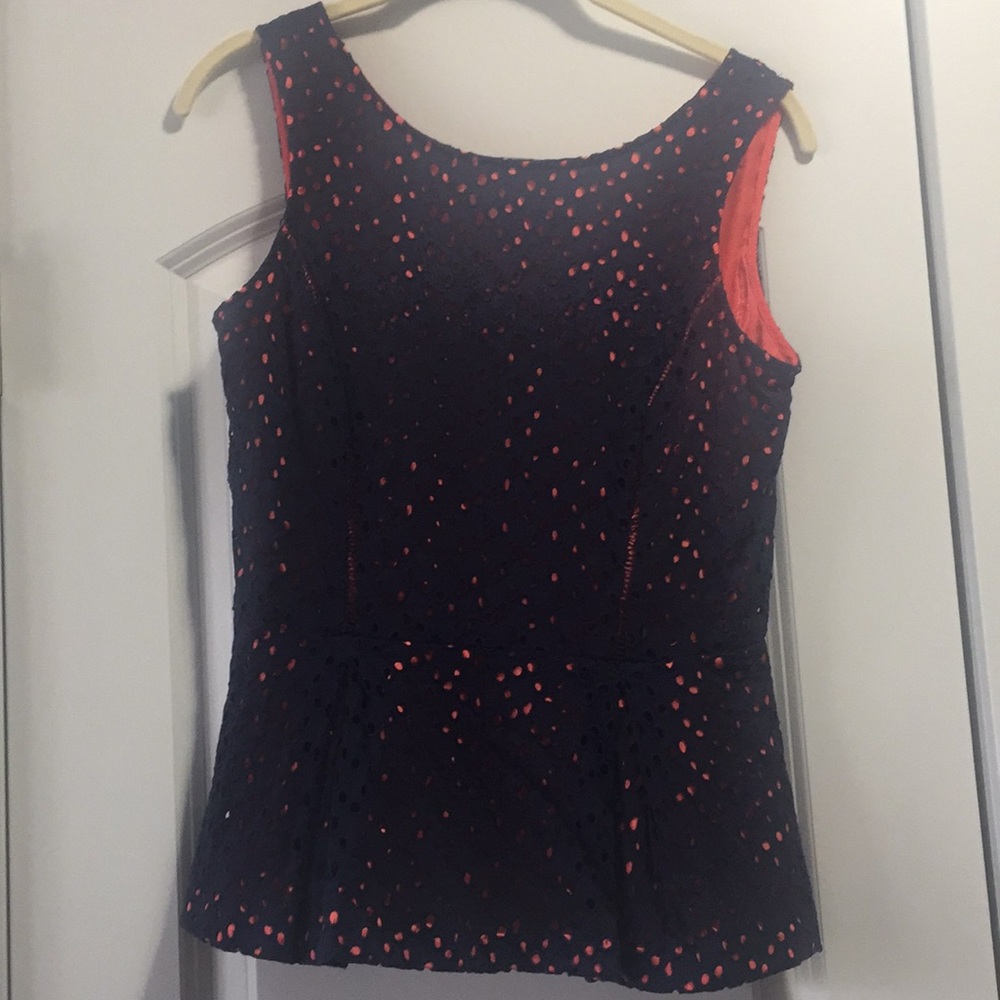 Gianni Bini Black and Red Polka Dot Top